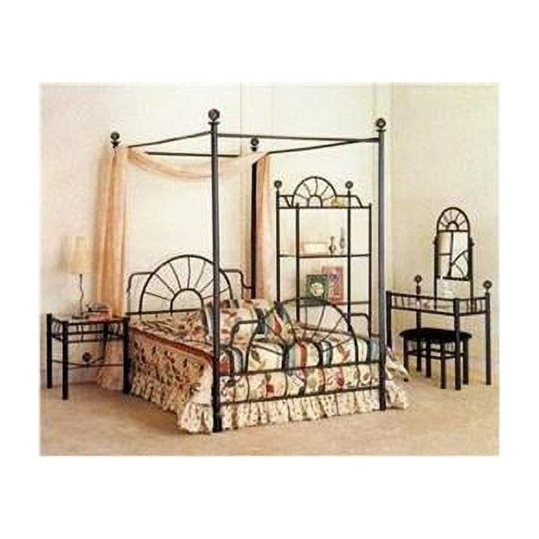 Acme Furniture 02084Q Queen canopy bed - Sandy Black Acme Furniture 02084Q Queen canopy bed - Sandy Black