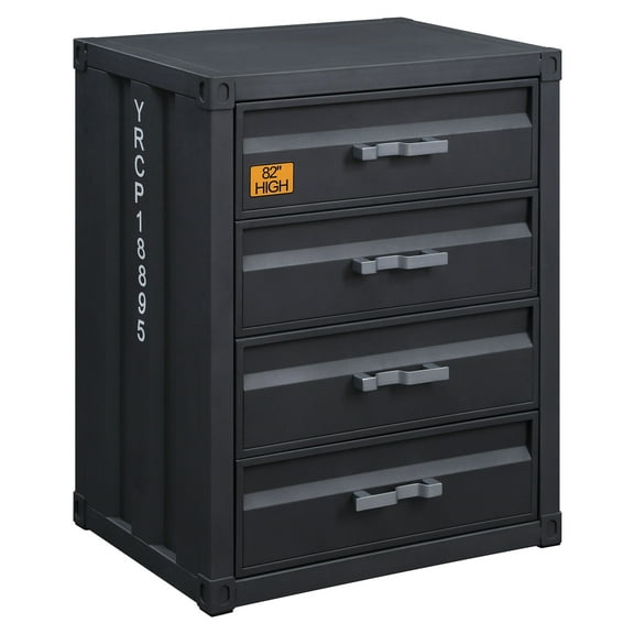 Acme Furniture 37956 26 x 20 x 32 in. Cargo 4-Drawer Chest, Gunmetal