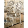 thumbnail image 1 of Acme Furniture ACME Chantelle Arm Chair (Set-2), Rose Gold PU & Pearl White, 1 of 4