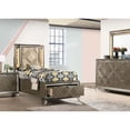 thumbnail image 1 of Acme Skylar Full Bed w/Storage & LED LED, Synthetic Leather & Dark Champagne, 1 of 6