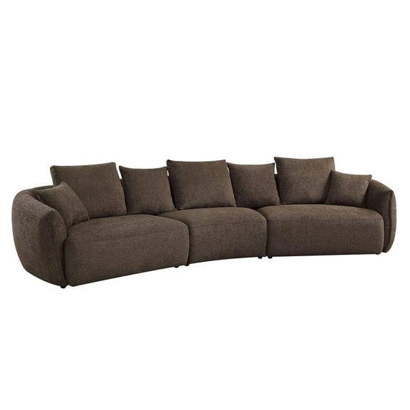 Acme Furniture Bash Sofa w/7 Pillows, Macca Anthology Boucle