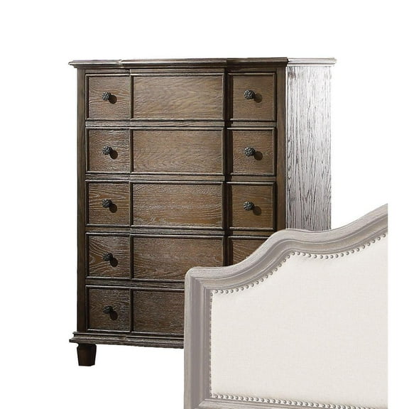 Acme Furniture Baudouin Chest, Weathered Oak