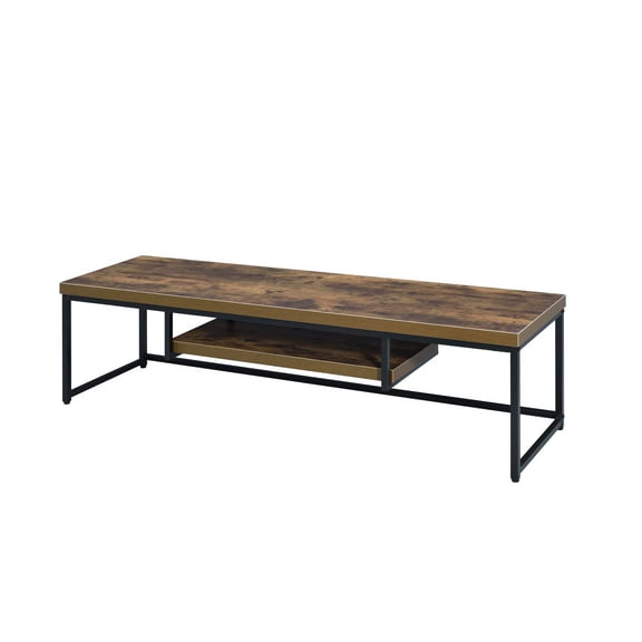 Acme Furniture Beth Weathered Oak and Black TV Stand for up to 60" Flat TV