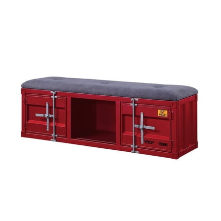 Acme Cargo Container Style Metal Storage Bench, Multiple Colors