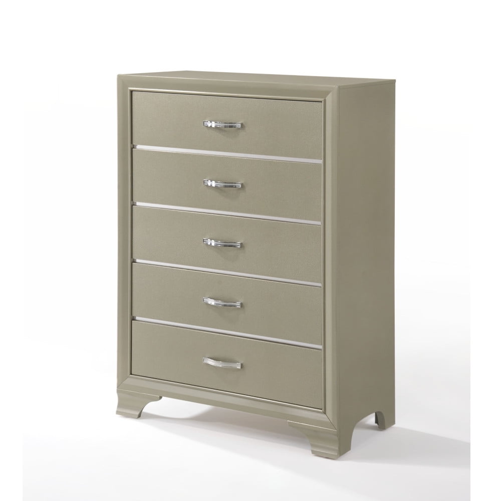 Acme Furniture Carine Champagne Chest with Five Drawers