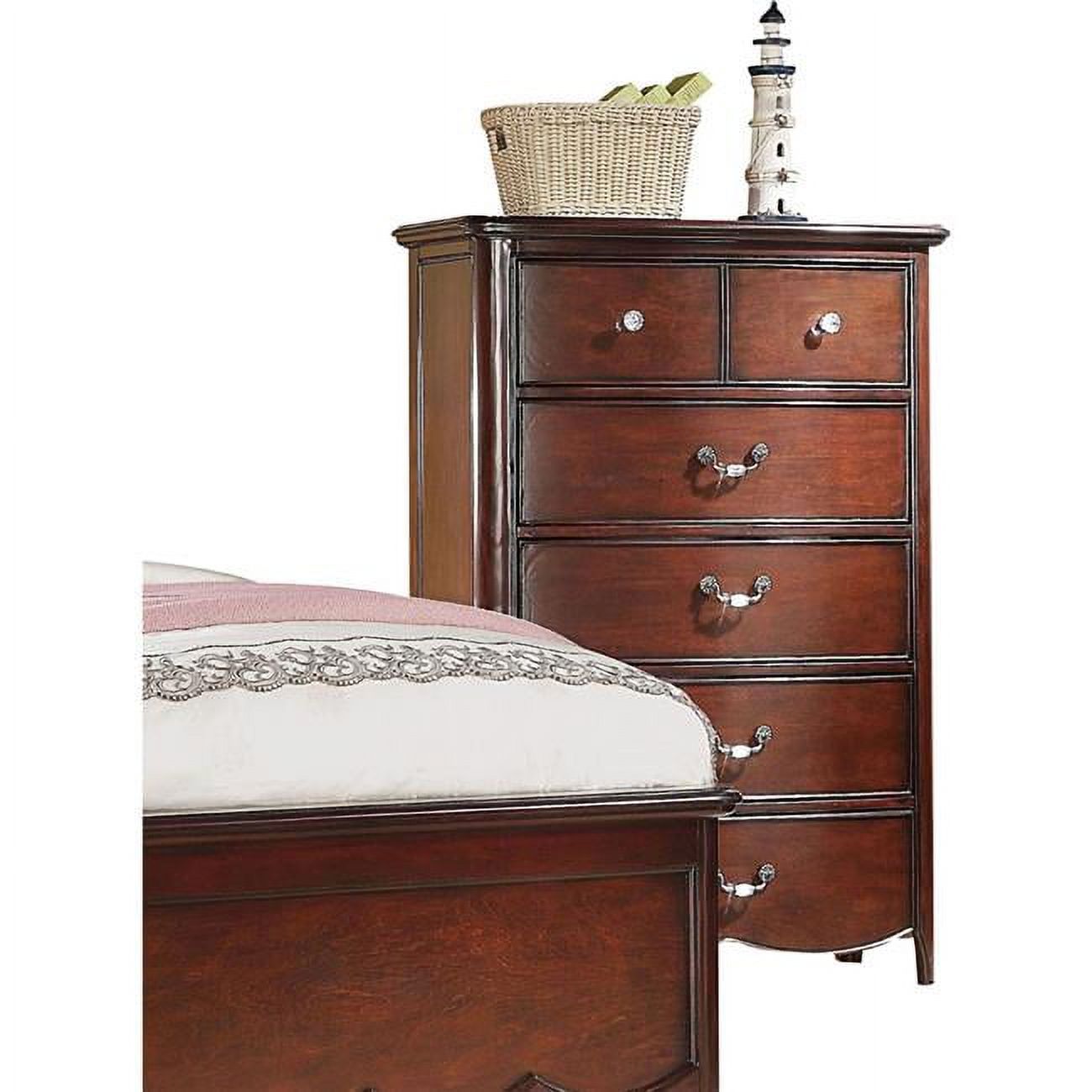 Acme Furniture Cecilie Cherry Chest with Six Drawers - image 1 of 2