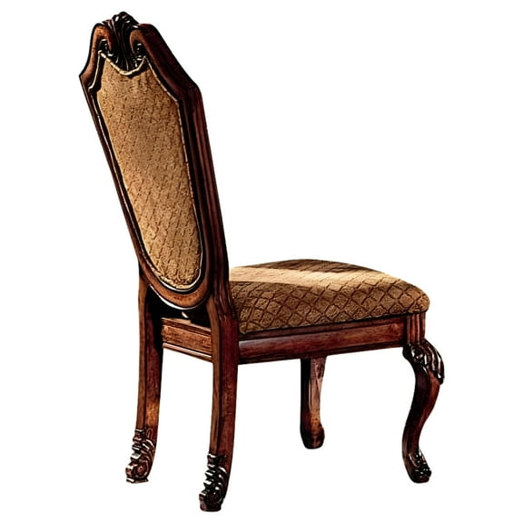 Acme Furniture Chair Fabric & Cherry