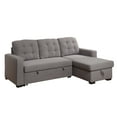 thumbnail image 1 of Acme Furniture ACME Chambord Reversible Storage Sleeper Sectional Sofa, Gray Fabric, 1 of 7