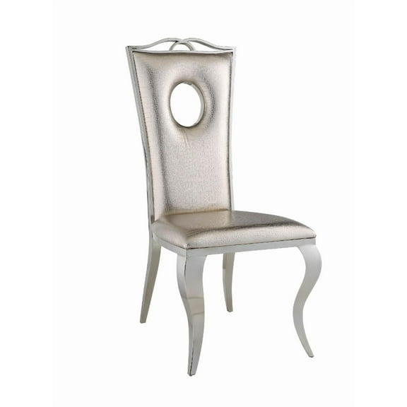 Acme Furniture Cyrene Side Chair (Set-2) in Beige Indoor Dining