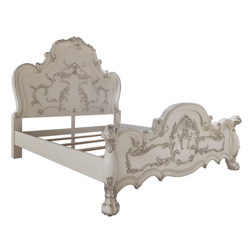 Acme Dresden Queen Bed Bone White - Walmart.com