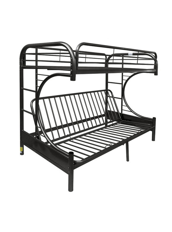 Acme Furniture Eclipse Twin over Full Futon Bunk Bed, Black