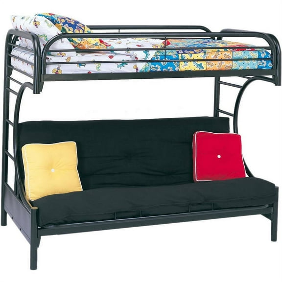 Acme Furniture Eclipse Twin over Full Futon Bunk Bed, Black