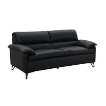 Acme Furniture Eilene Loveseat, Black Top Grain Leather