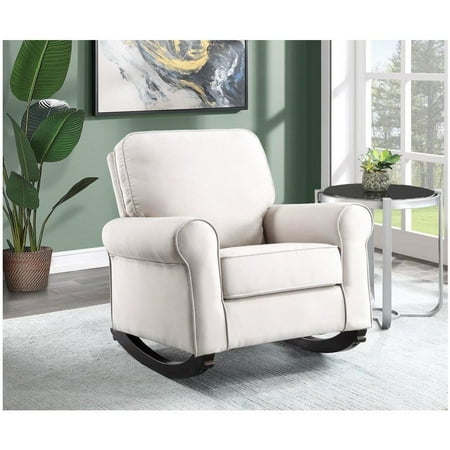 Acme Furniture Elvin Rocking Chair, Beige Fabric
