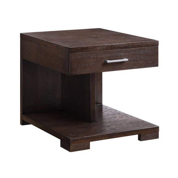 ACME Niamey Contemporary Wood 1-Drawer End Table in Cherry