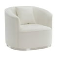 thumbnail image 1 of Acme Odette Chair with 1 Pillow, Beige Chenille, 1 of 3