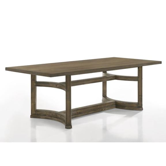 ACME Parfield Rectangular Wooden Dining Table in Weathered Oak