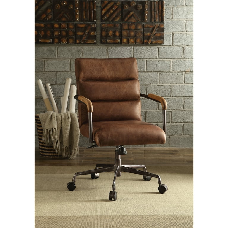 Acme Furniture Harith Office Chair Retro Brown Leather