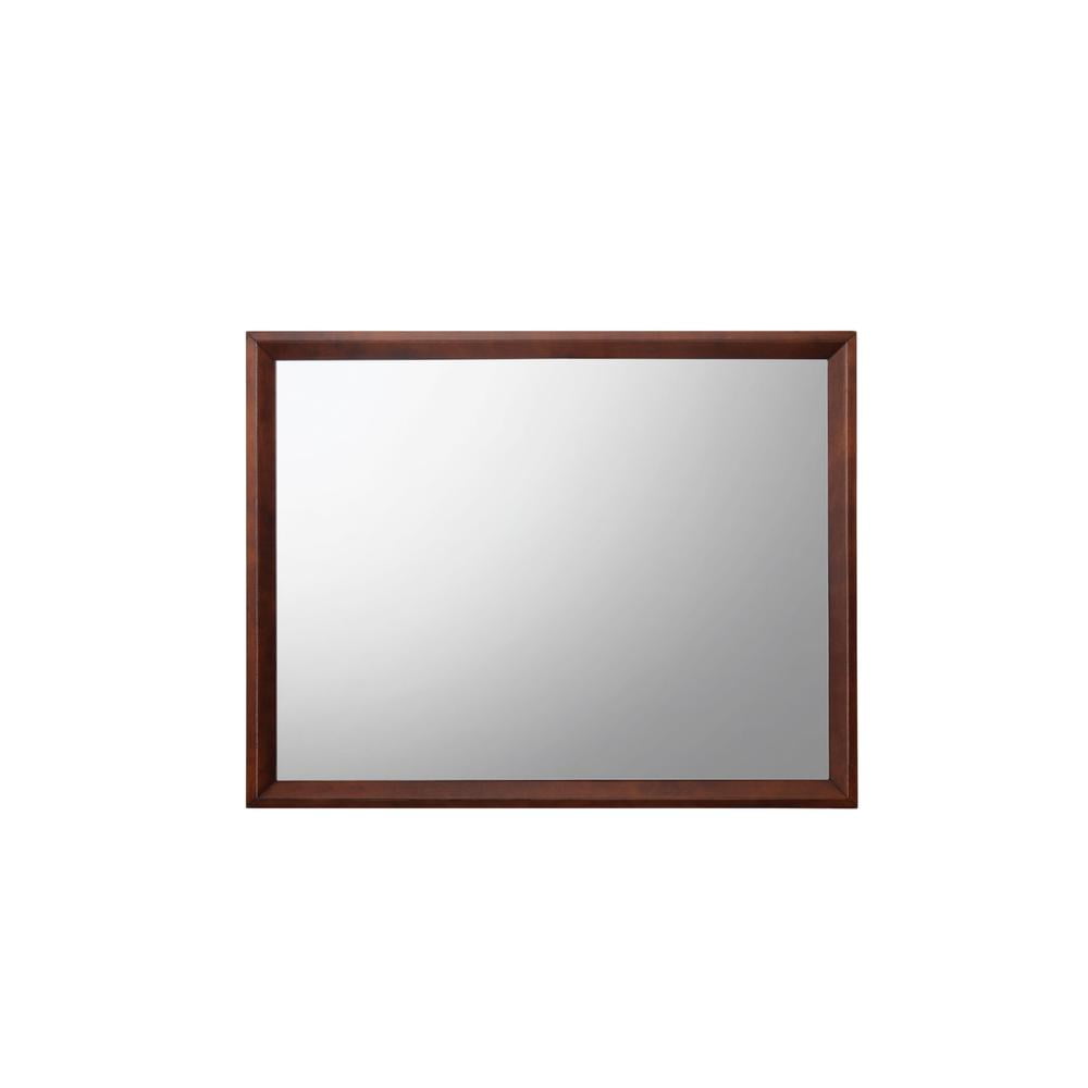 Ilana Brown Cherry Wood Frame Lighted Headboard Mirror
