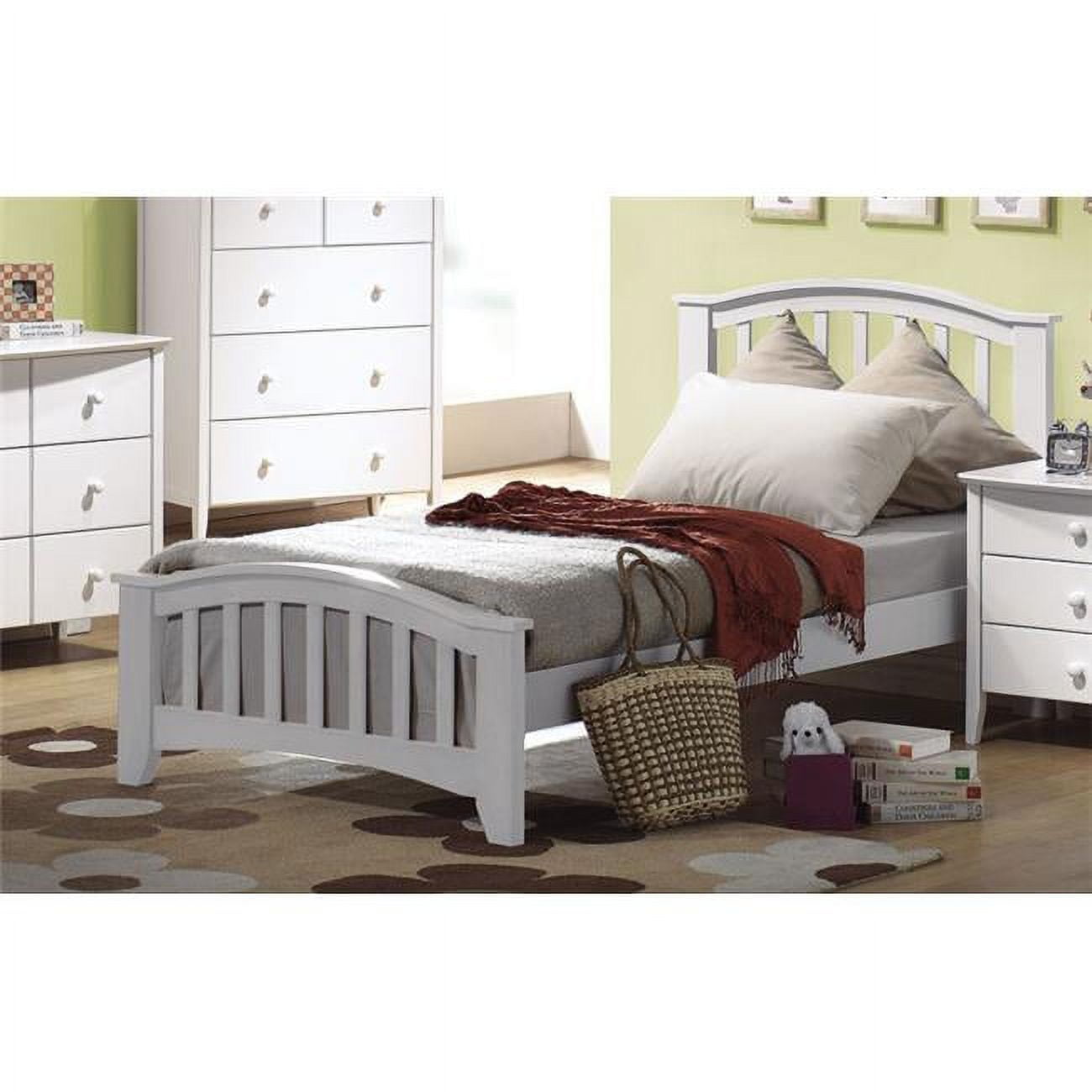 Acme Furniture Industry 09150AT San Marino Twin Bed in White - Walmart.com