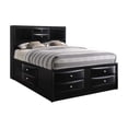 thumbnail image 1 of Acme Furniture Ireland Queen Bed with Storage in Black Rubberwood, Multiple Sizes, 1 of 9