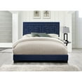 thumbnail image 1 of Acme Furniture Ishiko III Bed in Dark Blue Velvet, Queen, 1 of 5