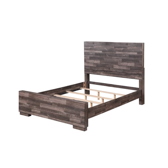 Acme Furniture Juniper Modern Metal Panel Bed, Eastern King, Dark Cherry