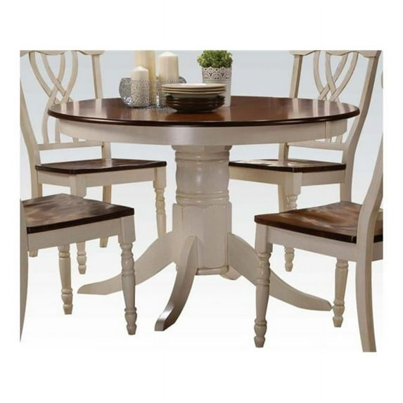 Acme Furniture KIT Dylan Buttermilk & Oak Dining Table