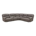 thumbnail image 1 of ACME Kantu Faux Leather Upholstered Motion Sectional Sofa in Brown, 1 of 9
