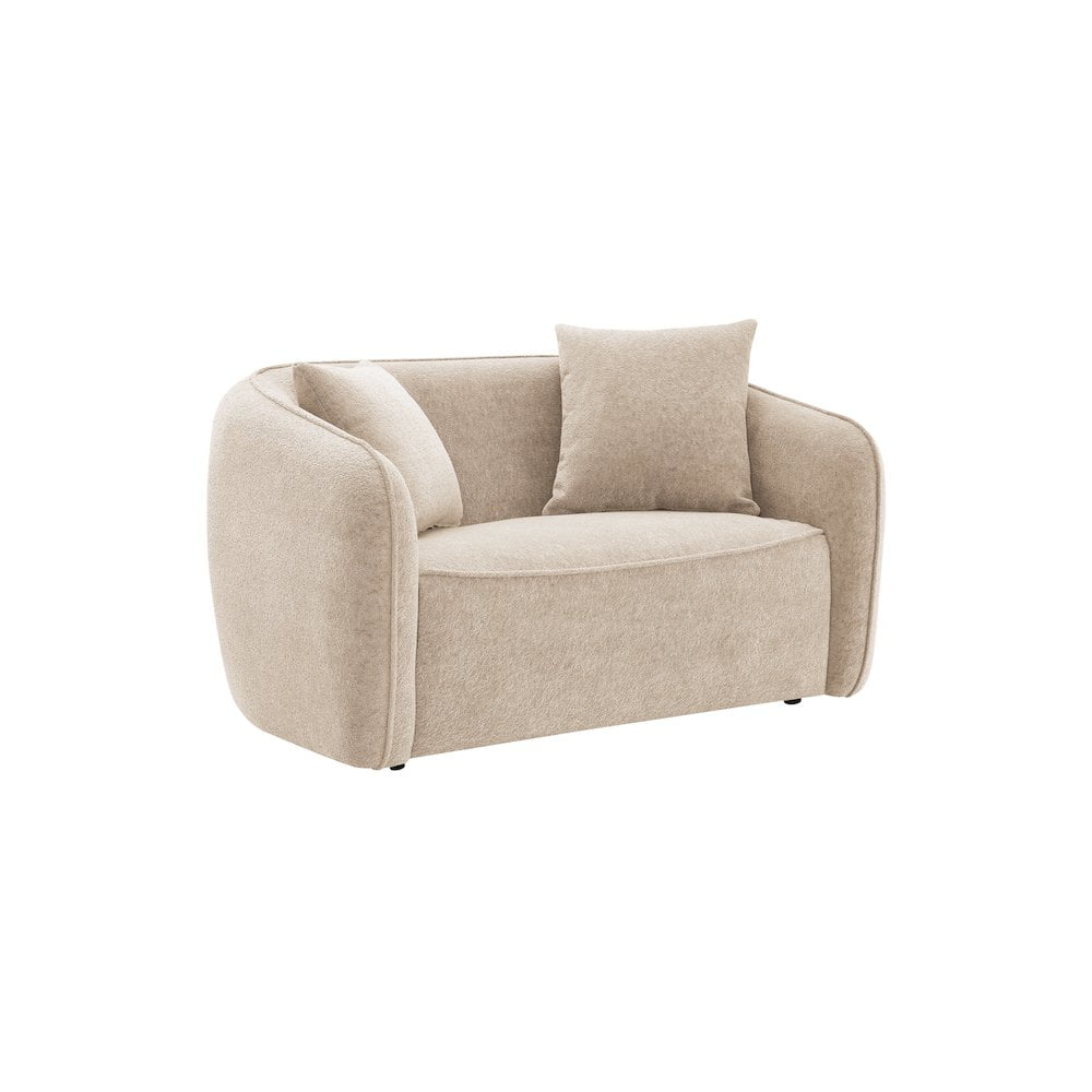 Acme Furniture Keith Loveseat w/2 Pillows in Beige Chenille