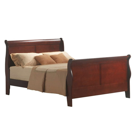 Acme Furniture Louis Philippe III Eastern King Bed in Cherry, Eastern King