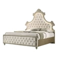 thumbnail image 1 of Acme Lucienne Queen Bed w/LED Beige Velvet, 1 of 10