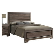 Acme Furniture Lyndon Eastern King Bed in Weathered Gray Grain, Multiple Sizes