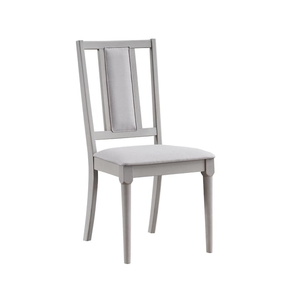 ACME Marta Wood/Fabric Side Chair in Beige & Natural (Set of 2)