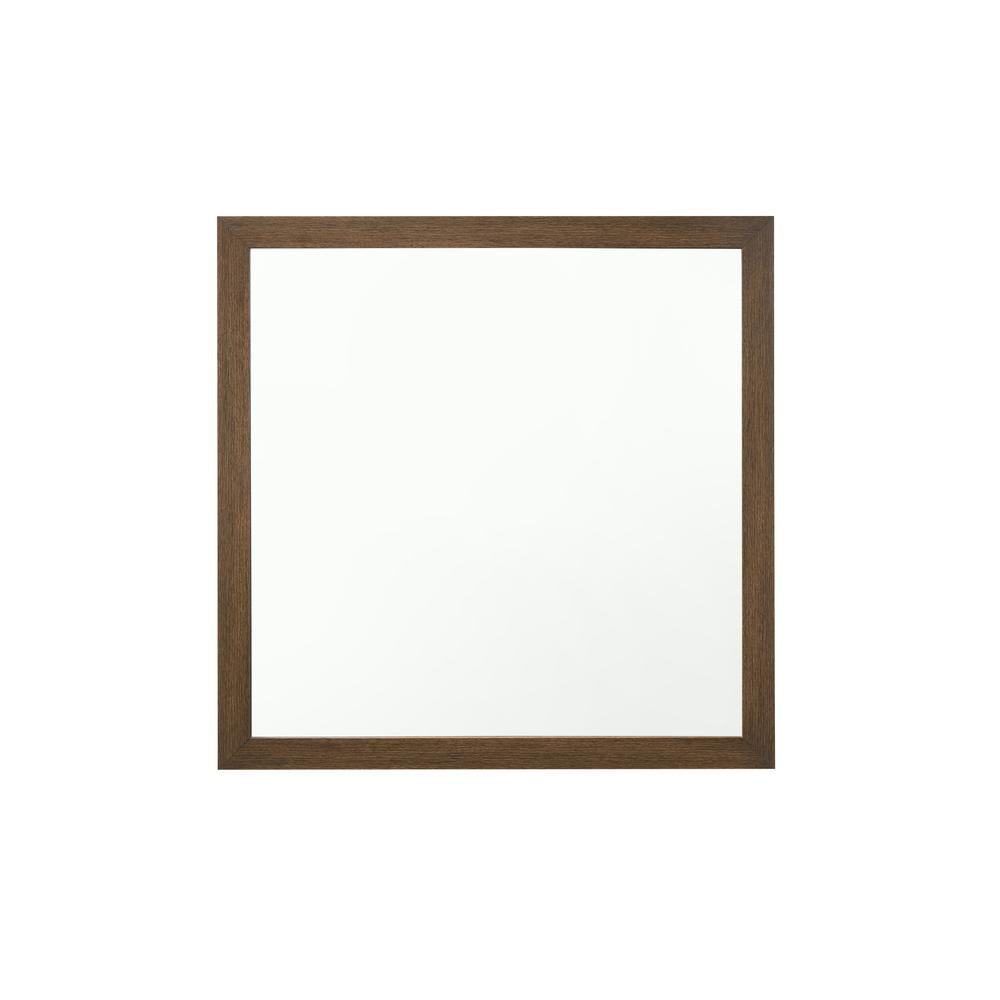 Rustic Southwest Statement 40" Oak Veneer Rectangular Mirror