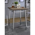 thumbnail image 1 of Acme Furniture Nadie Bar Table, Oak & Chrome 30"W x 30"L x 42"H, 1 of 4