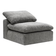 ACME Naveen Wood and Linen Fabric Upholstered Modular - Armless Chair in Gray