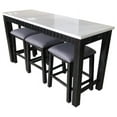 thumbnail image 1 of Acme Furniture Necalli 4 Piece Adult Transitional Wood Space Saving Dining Table with Chair Espresso, 1 of 2