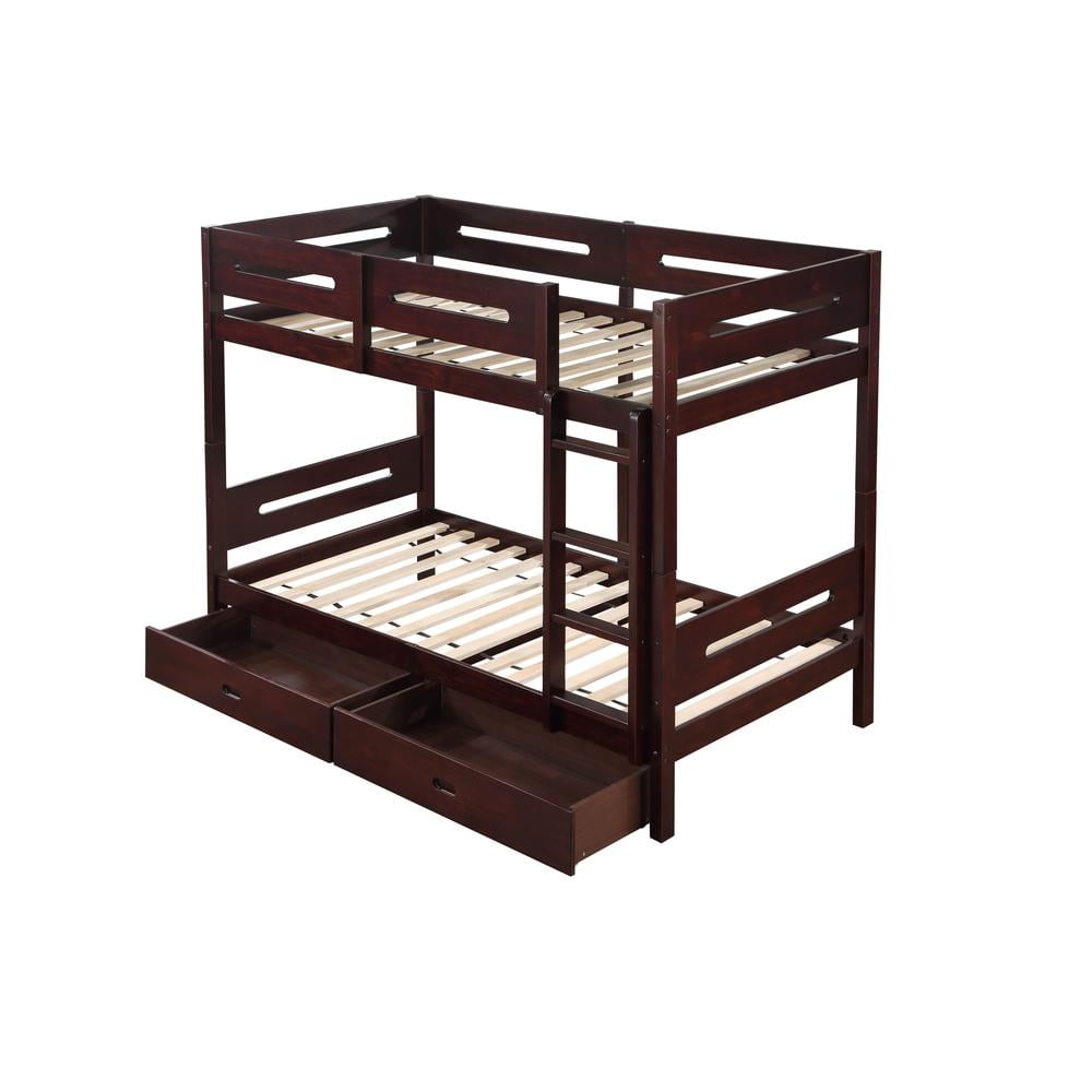 Acme Furniture Nissa Twin/Twin Bunk Bed, Espresso Finish