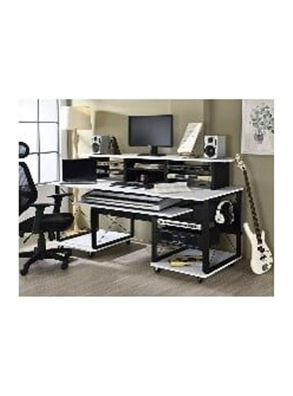 Acme Furniture OF00995 72 x 30 x 40 in. Megara Music Desk, White & Black