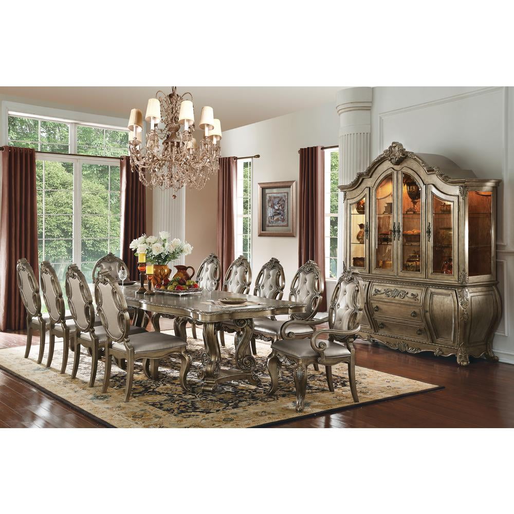Vintage Oak Extendable Rectangular Wood Dining Table