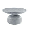 thumbnail image 1 of Acme Furniture Round Coffee Table, Weathered Gray Finish, 1 of 2