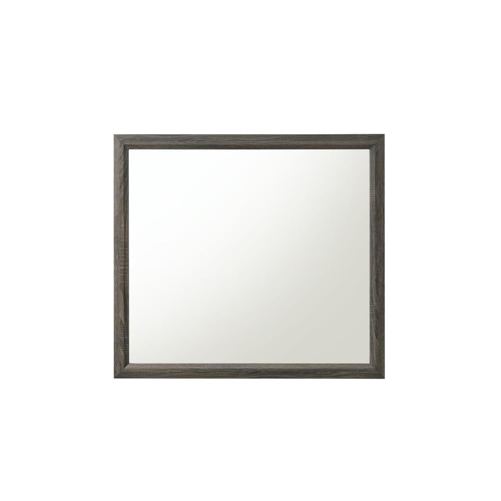 Valdemar 39" Full-Length Rectangular Wood Mirror in Weathered Gray