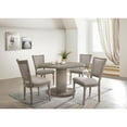 thumbnail image 1 of Acme Gabrian Dining Table w/Single Pedestal in Reclaimed Gray Indoor, 1 of 8