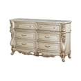 thumbnail image 1 of Acme Gorsedd Wooden Frame Dresser in Marble and Golden Ivory, 1 of 7