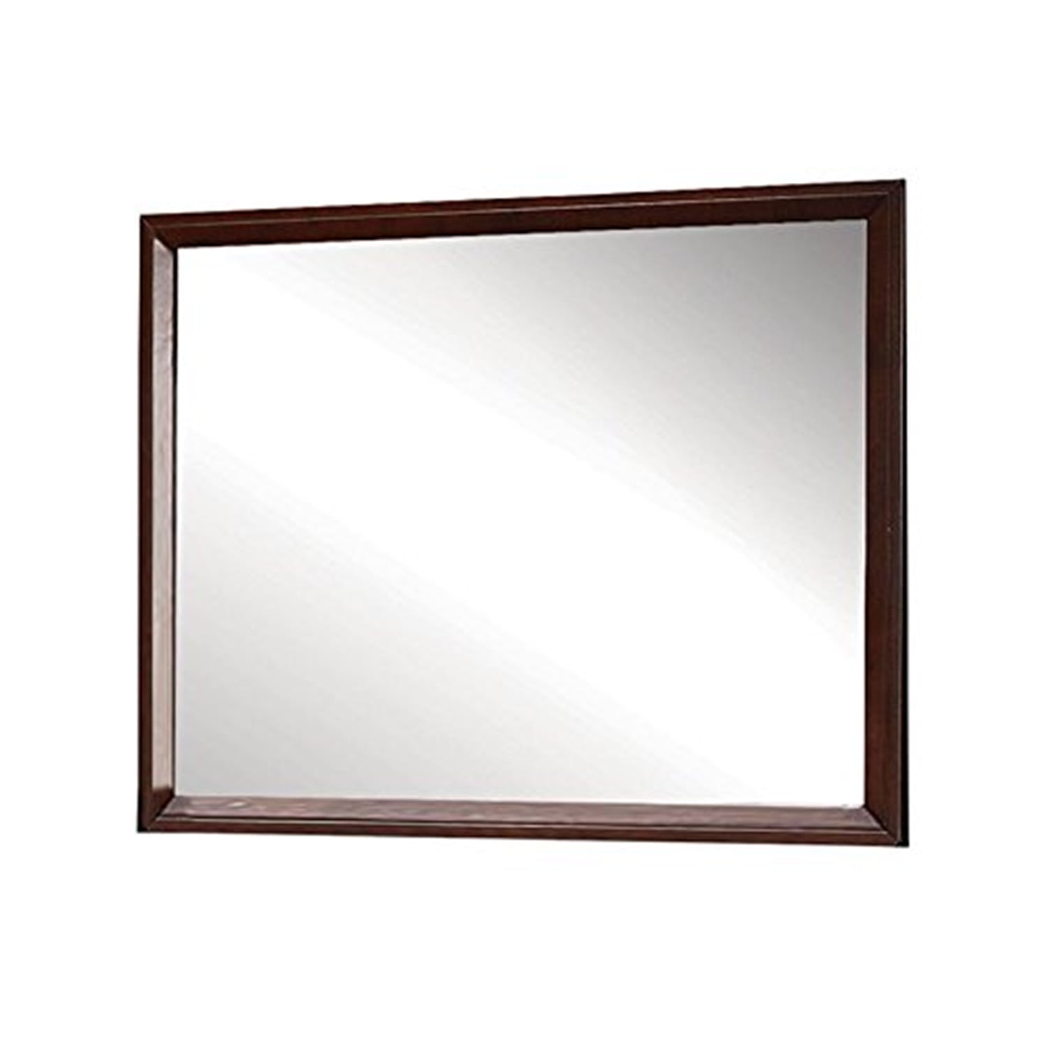 Ilana Brown Cherry Wood Frame Lighted Headboard Mirror