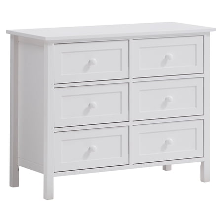 ACME Iolanda 6-Drawer Rectangular Dresser in White