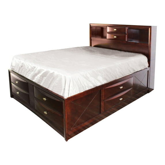 Acme Ireland Eastern King Bed with Storage in Espresso, Multiple Sizes