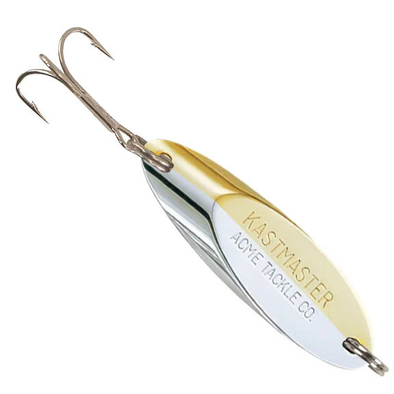 Acme Tackle, Kastmaster 3/8oz Gold Chrome, Fishing Lure Spoon for Large Trout, White and Black Bass, and Smaller Saltwater Species.