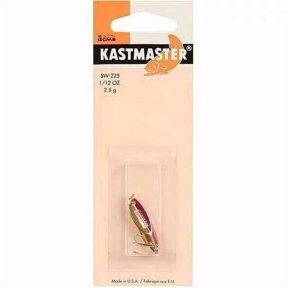Acme Tackle Kastmaster Spoon 1/2oz Gold Neon Red Stripe